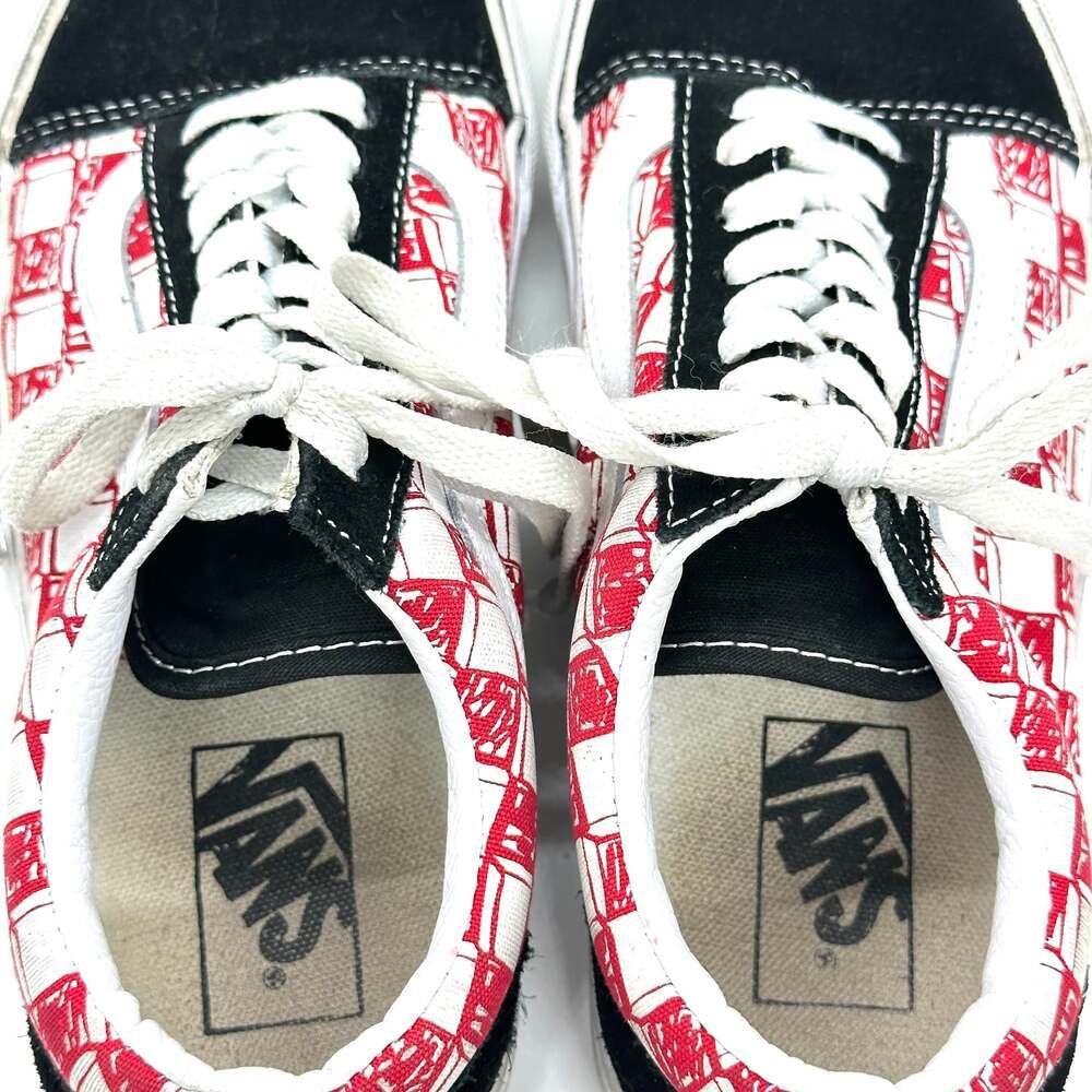 VANS Old Skool Checkerboard Red Black Low Top Skate Shoes Women’s 8 Men’s 6.5 - Picture 5 of 9